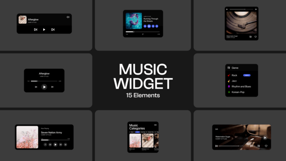 Videohive UI Music Widget