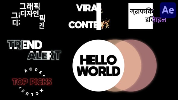 Videohive Typography Titles | After Effects 58257058