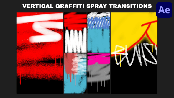 Videohive Vertical Graffiti Spray Backgrounds | After Effects