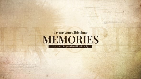 Videohive Memories 58370831