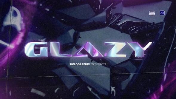 Videohive Colorful Holographic Text