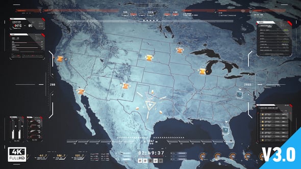 Videohive HUD World Map Pack