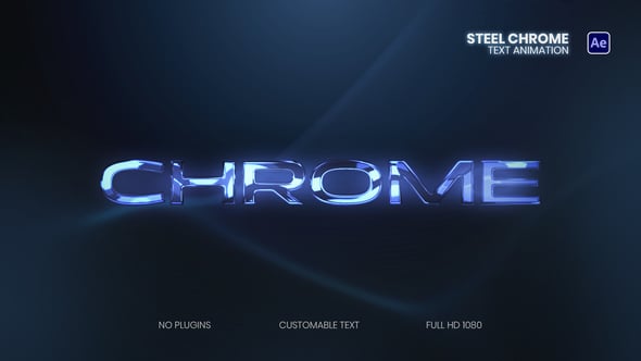 Videohive Steel Chrome Text Animation