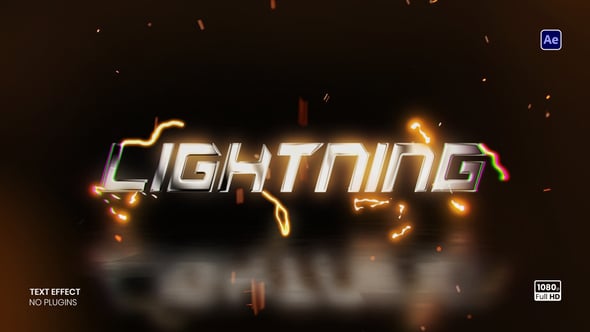 Videohive Electric Lightning Text Animation