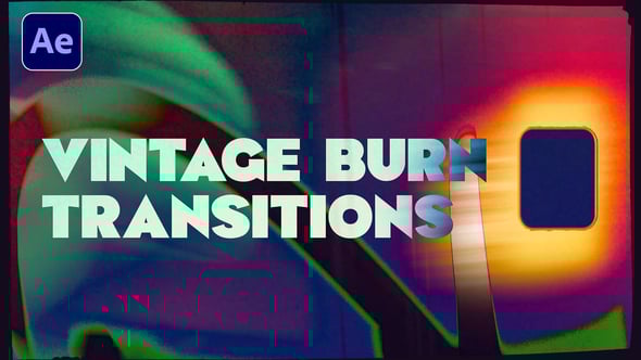 Videohive Vintage Burn Transitions