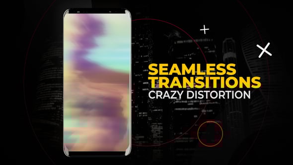 Videohive Vertical Crazy Distortion Transitions | After Effects