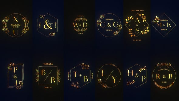 Videohive Gold Wedding Monogram