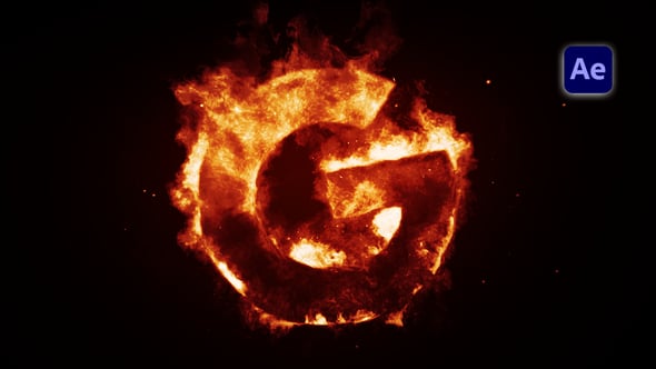 Videohive Burning Fire Logo Reveal 58500971