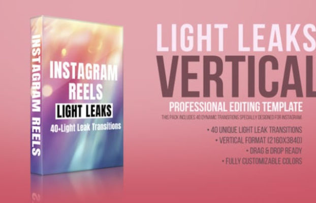Videohive Instagram Reels Light Leaks – Vertical Transitions Pack for Stories & Shorts For Premiere Pro