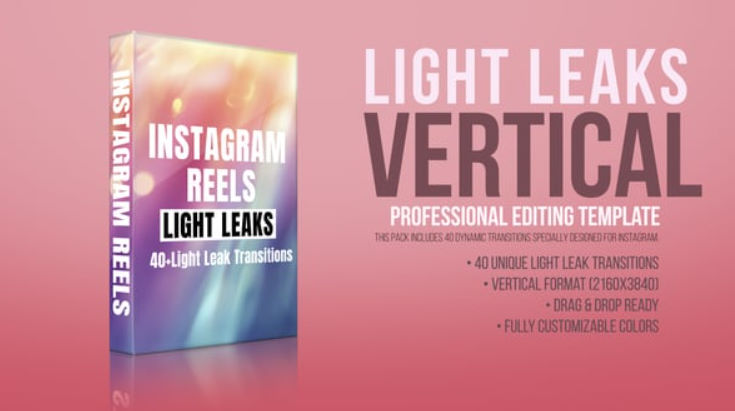 Videohive Instagram Reels Light Leaks – Vertical Transitions Pack for Stories & Shorts For Premiere Pro