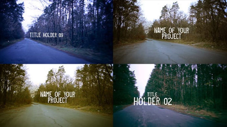 Videohive Road Forest Motion Title