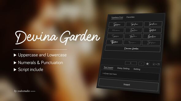 Videohive Animated Typeface – Devina Garden