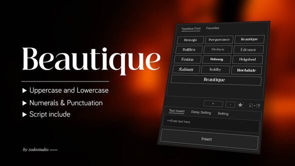 Videohive Animated Typeface – Beautique Display