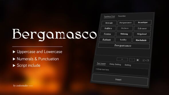Videohive Animated Typeface – Bergamasco