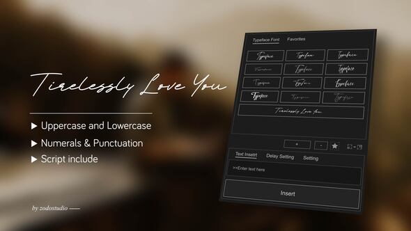 Videohive Animated Typeface – Tirelessly Love You