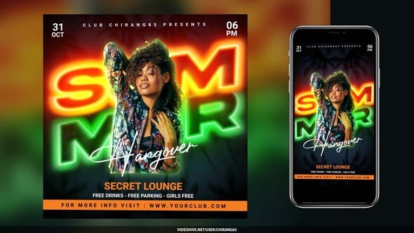 Videohive Night Club Flyer Stories v16