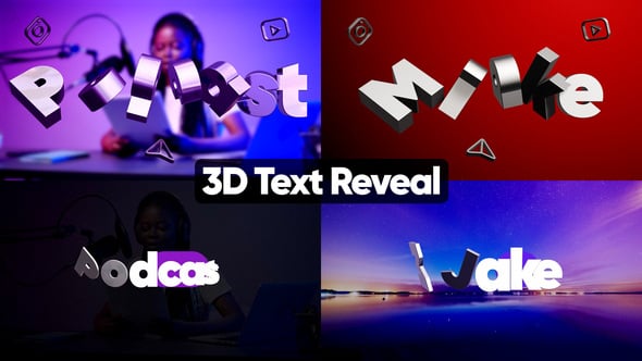 Videohive 3D Text Logo Reveal