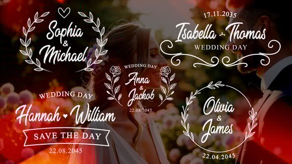 Videohive Wedding Titles Pack 59005413