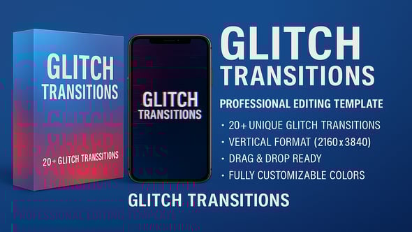 Videohive Instagram Reels Glitch Transitions and Overlays Collection