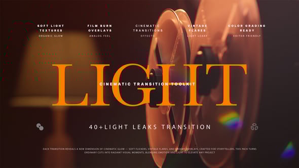 Videohive 40+ Light Leak Transitions Pack