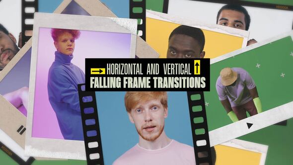 Videohive Falling Frame Transitions | 4K | Horizontal and Vertical