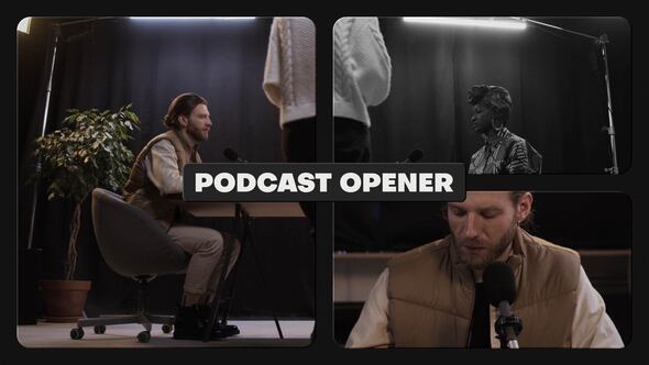 Videohive Multiscreen Podcast Opener