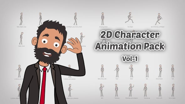 Videohive 2D Character Animation Pack Vol 1