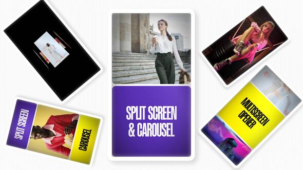 Videohive Vertical Split Screen Carousel Style