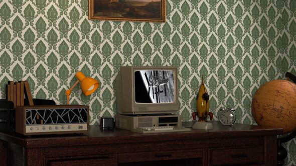 Videohive Old Computer Mockup 59017477