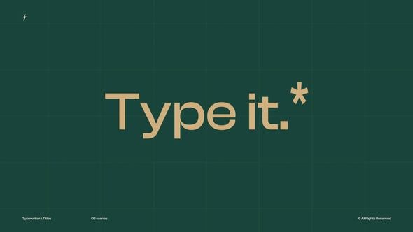 Videohive Typewriter || After Effects