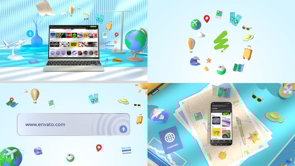 Videohive Travel Website and 3D Logo