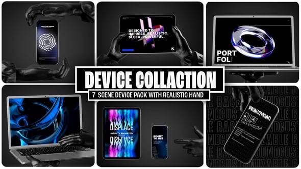 Videohive Hand Multi Device Mockup – Realistic Device Presentation Kit