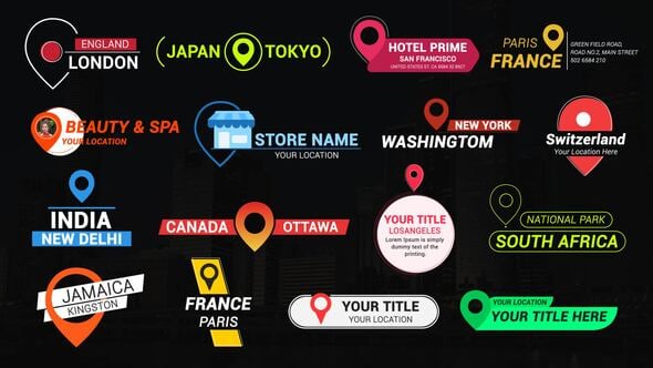 Videohive Modern Clean Location Titles