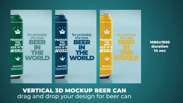Videohive Vertical Beer Can Mock Up