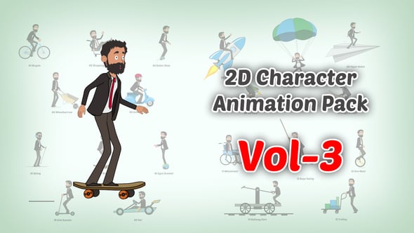 Videohive 2D character Animation Pack Vol 3