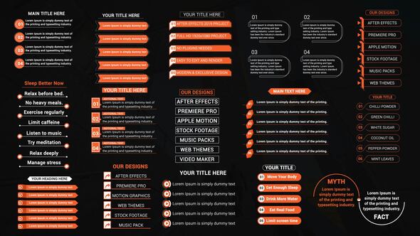 Videohive List Titles Pack