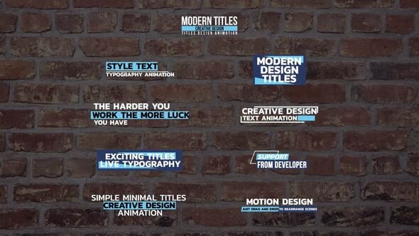 Videohive Simple And Minimal Titles