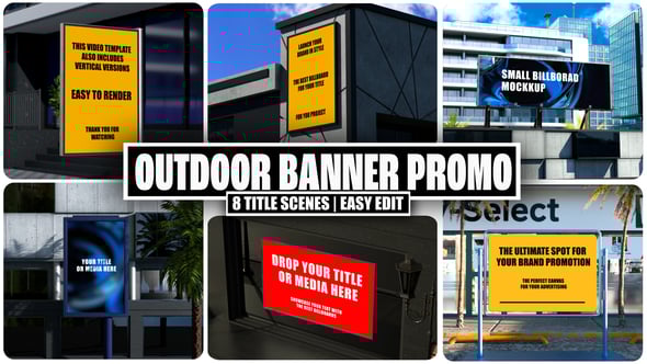 Videohive Title Banner Mockups – Realistic 3D Banners for Title & Headline Presentation