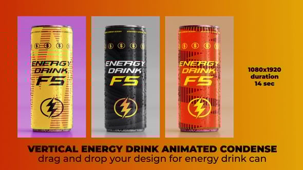Videohive Vertical Energy Drink Animated Condense