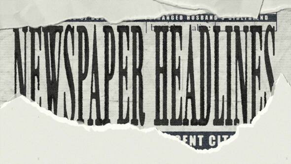 Videohive Newspaper Headlines