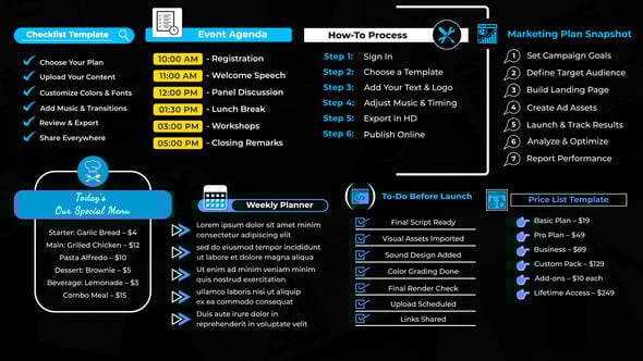 Videohive Checklist &Planning Text List