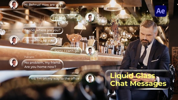 Videohive Liquid Glass Chat Messages