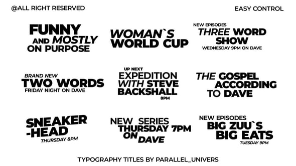 Videohive Typography Titles | AE 58818680