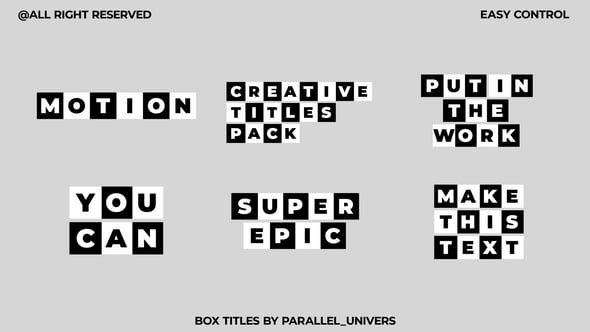 Videohive Box Titles | AE 58855477