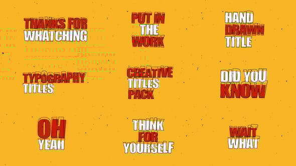 Videohive Hand Drawn Titles | AE