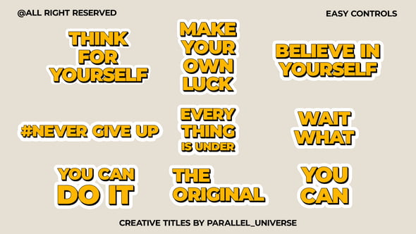 Videohive Creative Titles V2.0 | AE