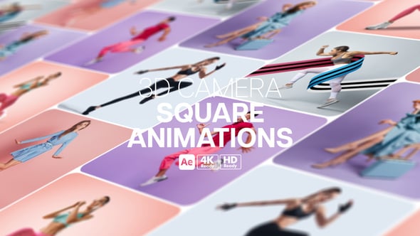 Videohive 3D Camera Square Animations
