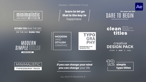 Videohive Minimal Corporate Titles  AE