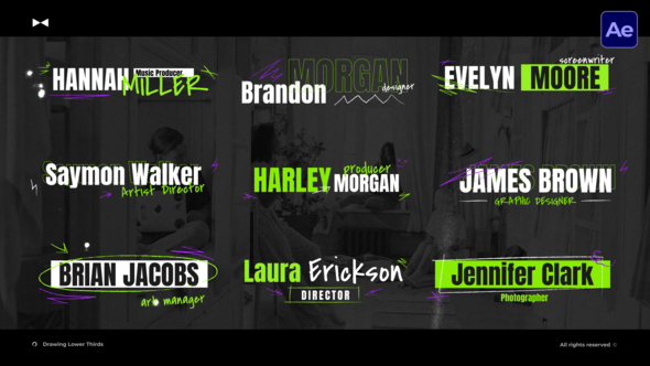 Videohive Drawing Lower Thirds  AE