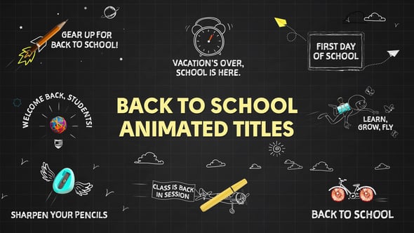 Videohive Back to School Animated Titles